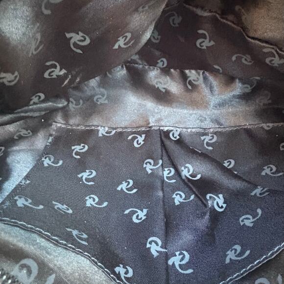 Ripani Y2K Purse Satchel Black Silver Metallic Leather Glam Reptile Avant Garde - Picture 17 of 17